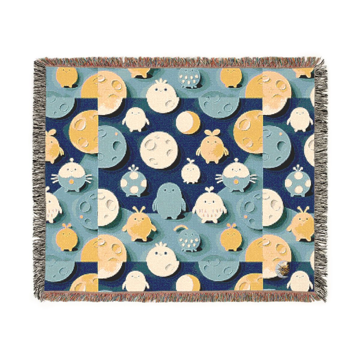 HD Moonbutton Friends 100% Cotton Woven Blanket — additional view