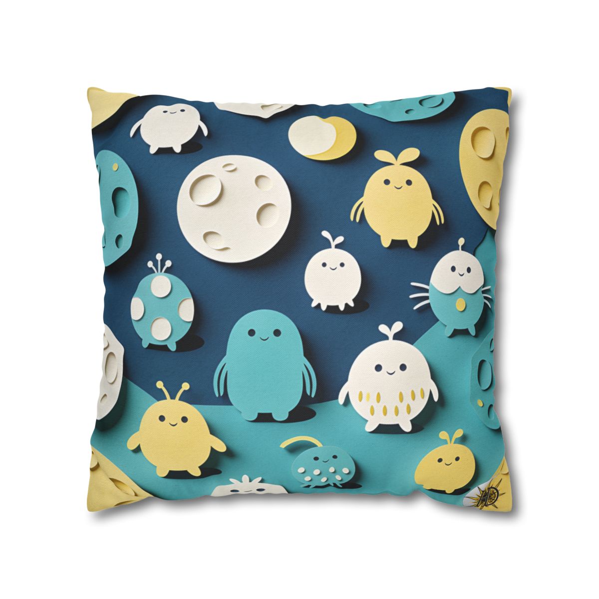 HD Moonbutton Friends Square Polyester Pillow Cover — additional view