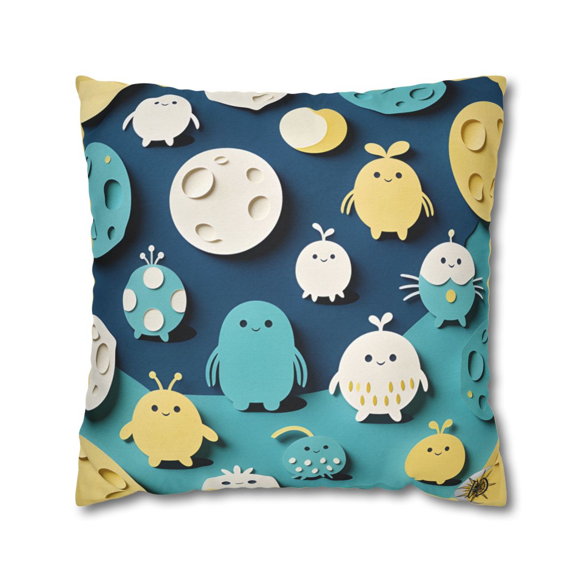 HD Moonbutton Friends Square Polyester Pillow Cover — additional view