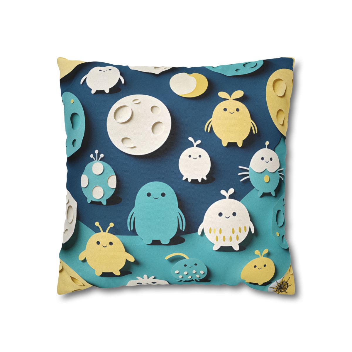 HD Moonbutton Friends Square Polyester Pillow Cover — additional view