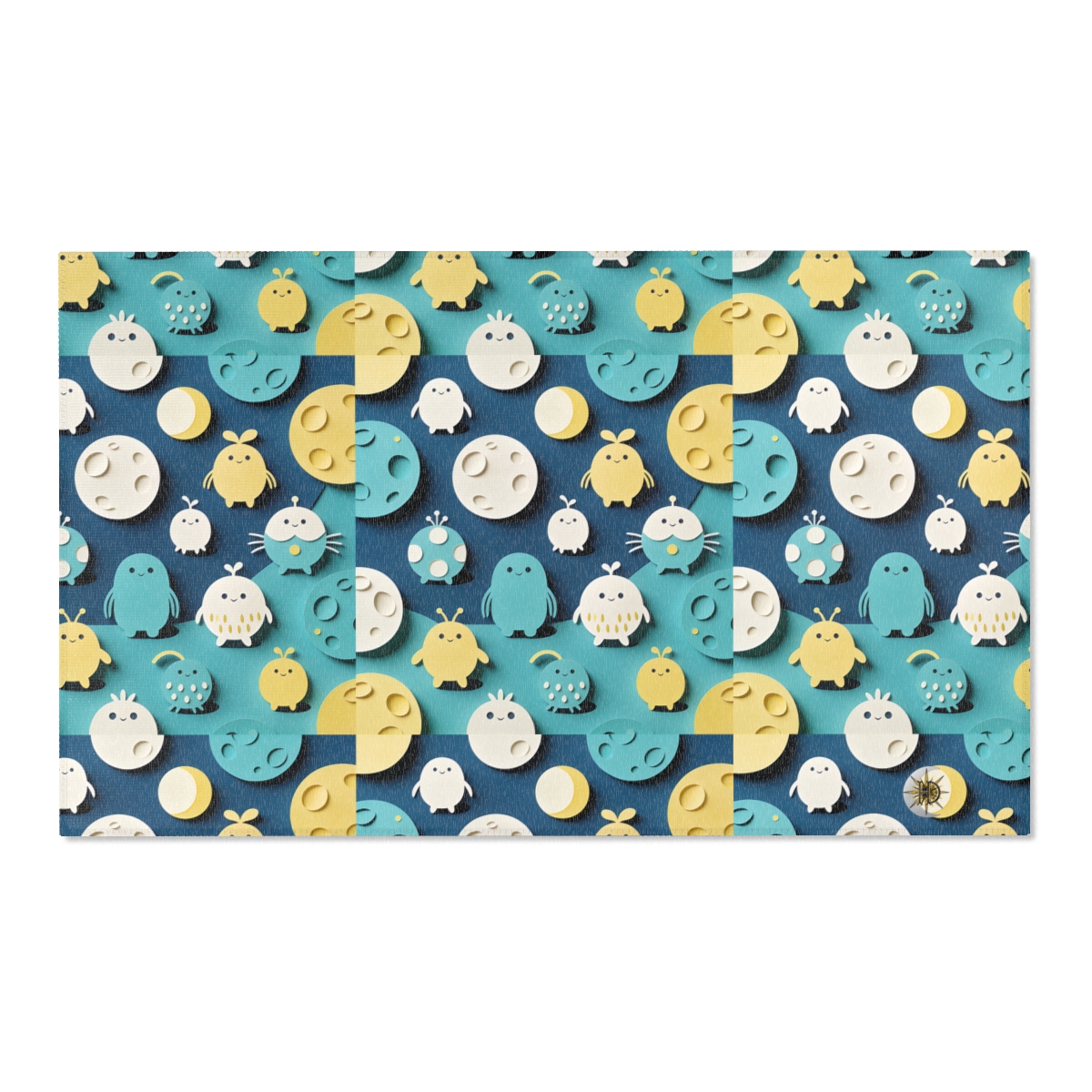 HD Moonbutton Friends Polyester Chenille Area Rug — additional view