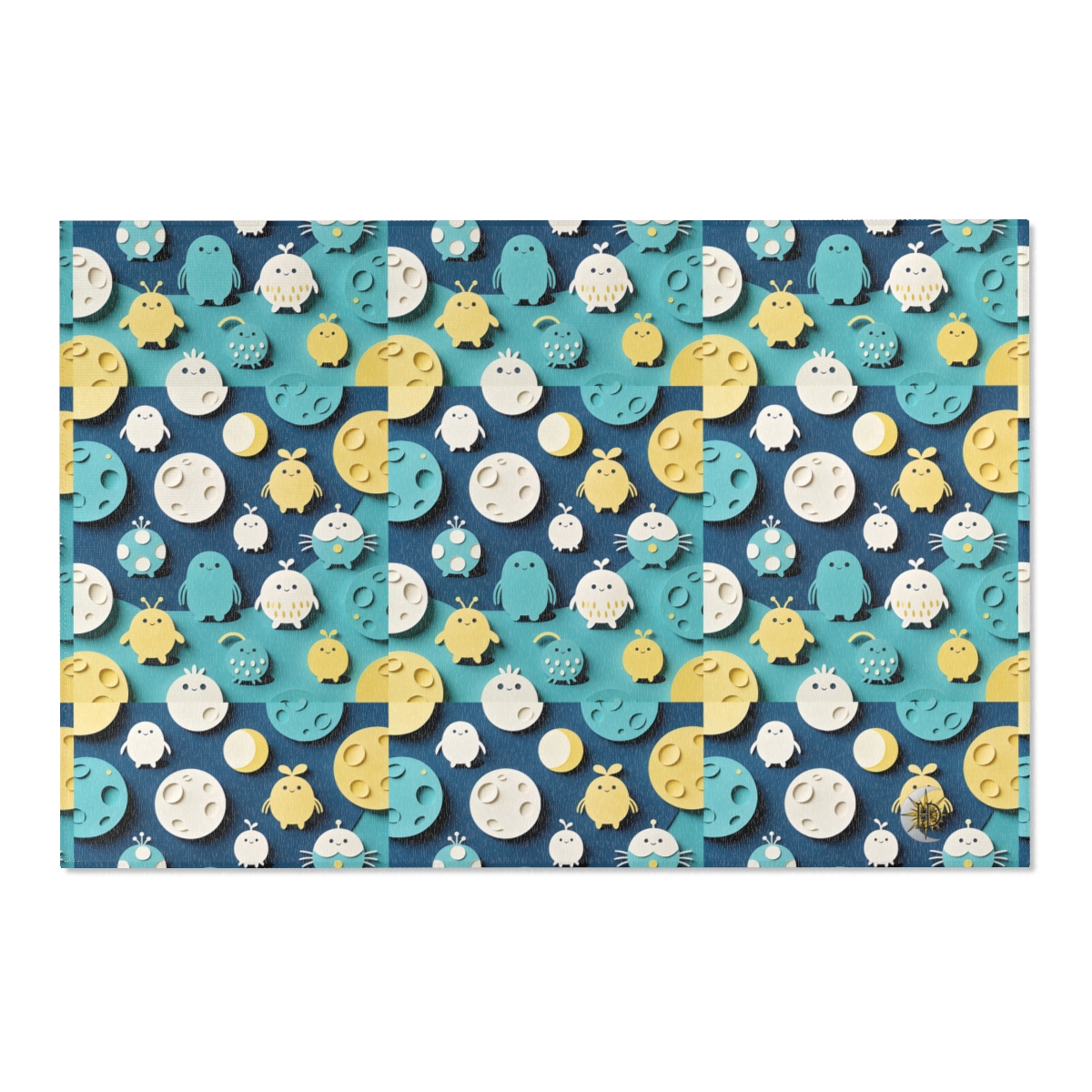 HD Moonbutton Friends Polyester Chenille Area Rug — additional view