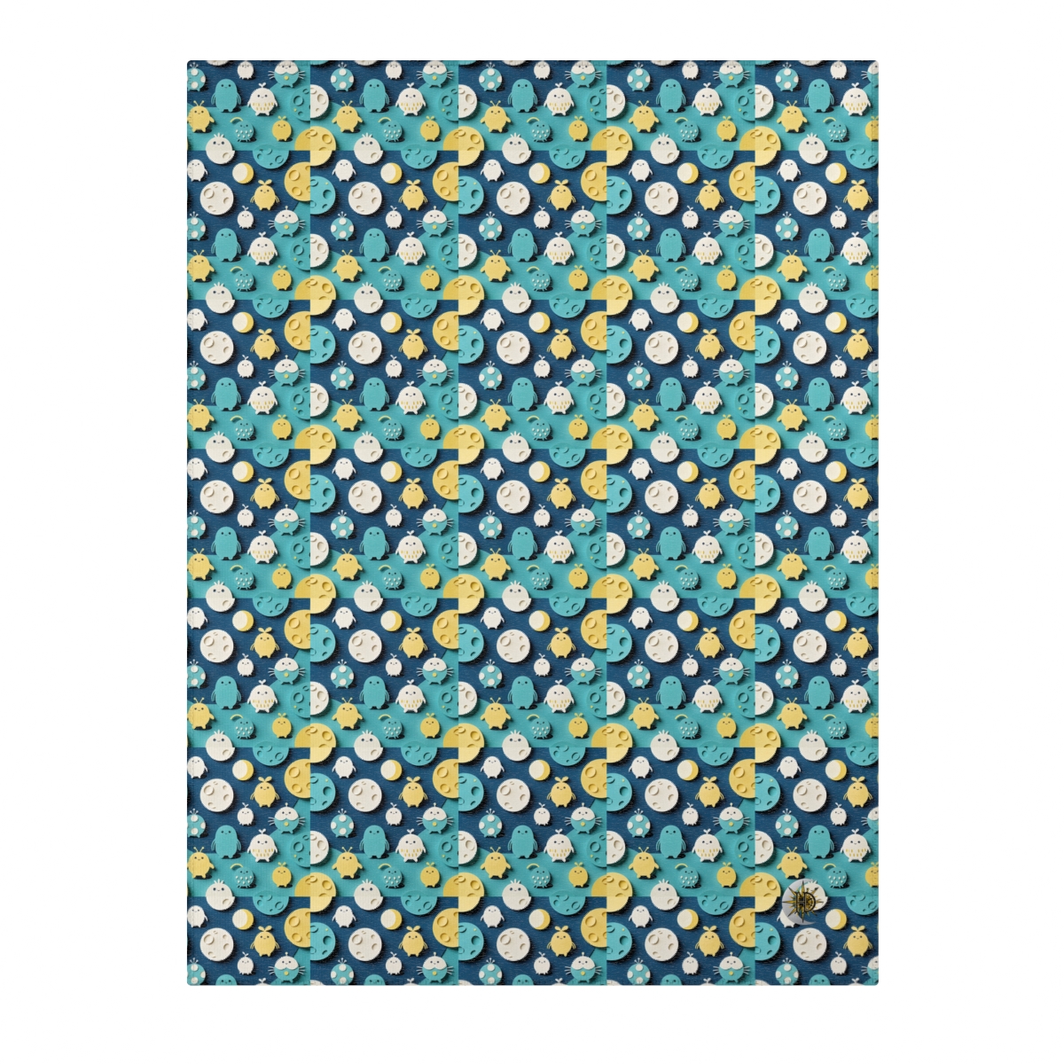 HD Moonbutton Friends Polyester Chenille Area Rug — additional view