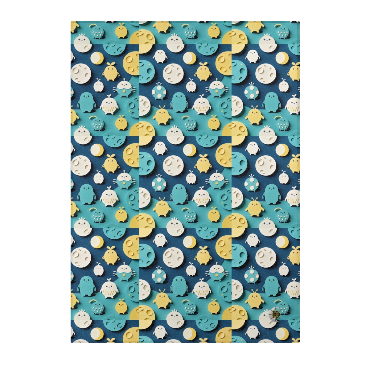 HD Moonbutton Friends Polyester Chenille Area Rug — additional view