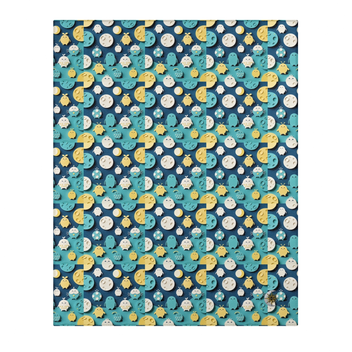 HD Moonbutton Friends Polyester Chenille Area Rug — additional view