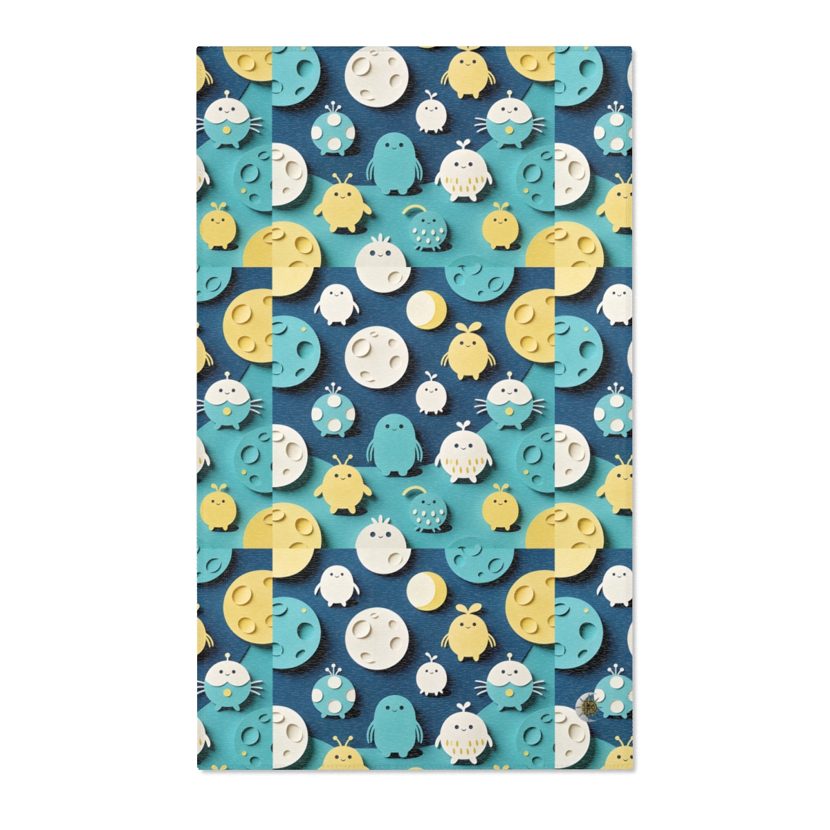 HD Moonbutton Friends Polyester Chenille Area Rug — additional view
