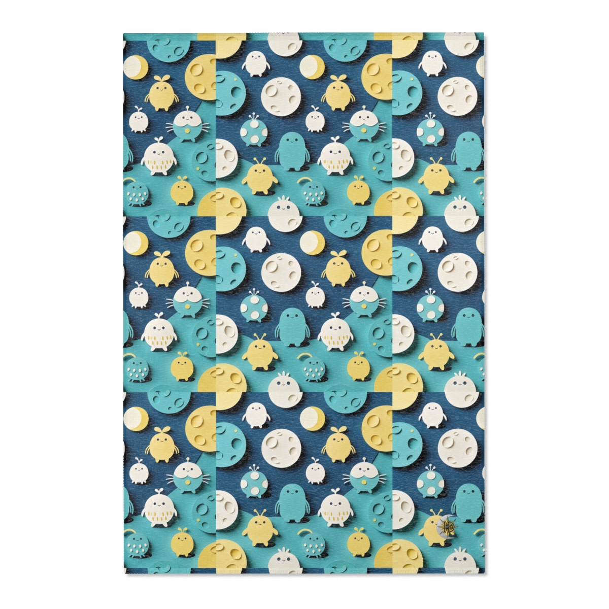 HD Moonbutton Friends Polyester Chenille Area Rug — additional view