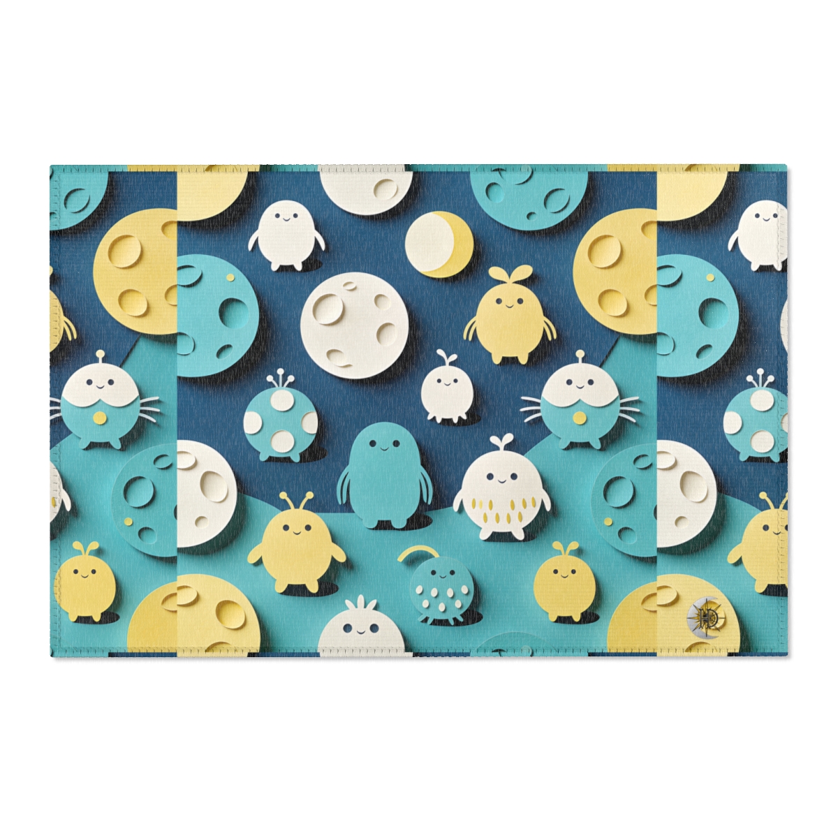 HD Moonbutton Friends Polyester Chenille Area Rug — additional view