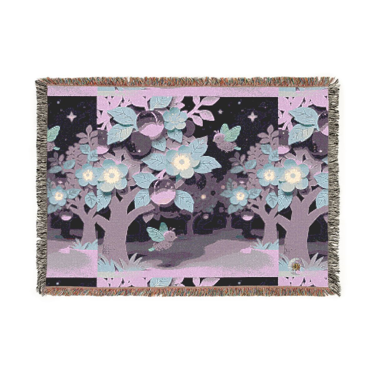 HD Violet Orchard Sprites 100% Cotton Woven Blanket