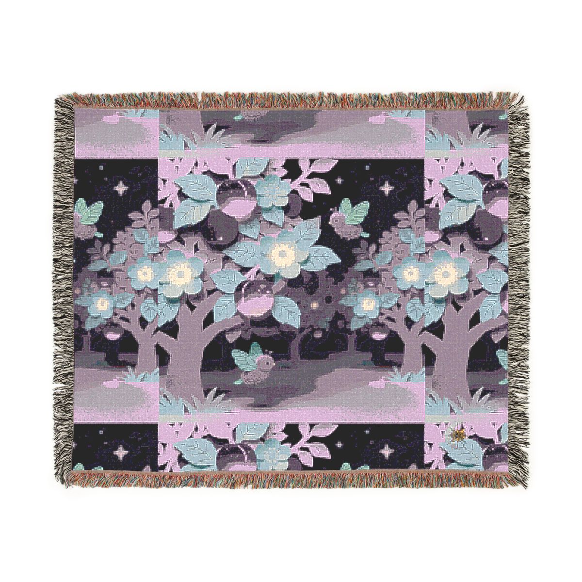 HD Violet Orchard Sprites 100% Cotton Woven Blanket — additional view