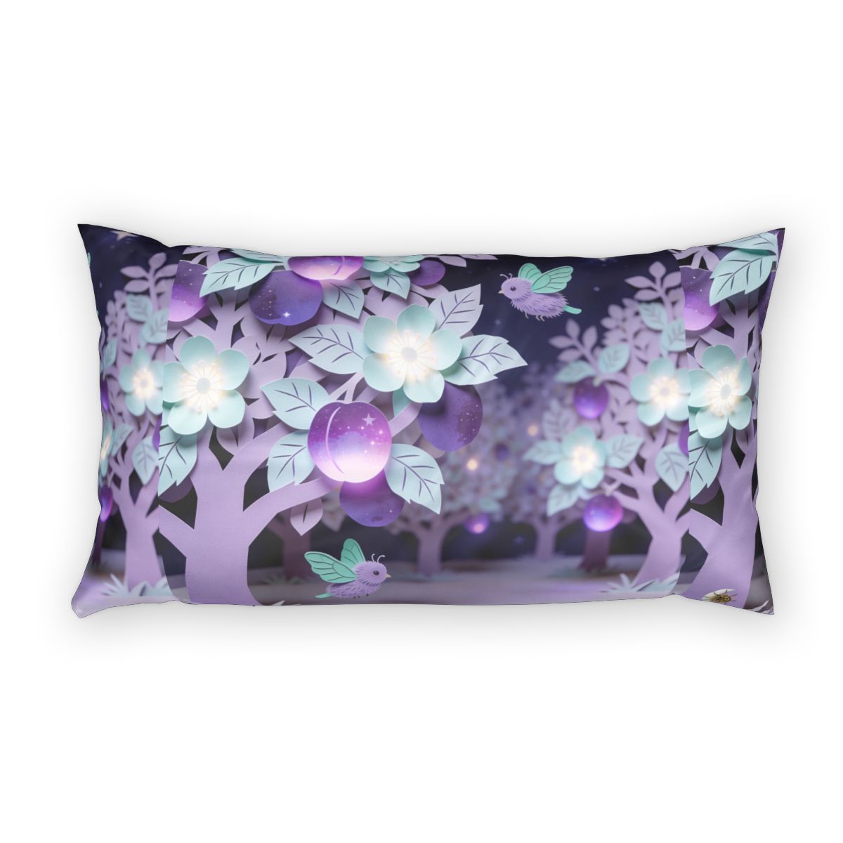 HD Violet Orchard Sprites 100% Cotton Pillow Sham — additional view