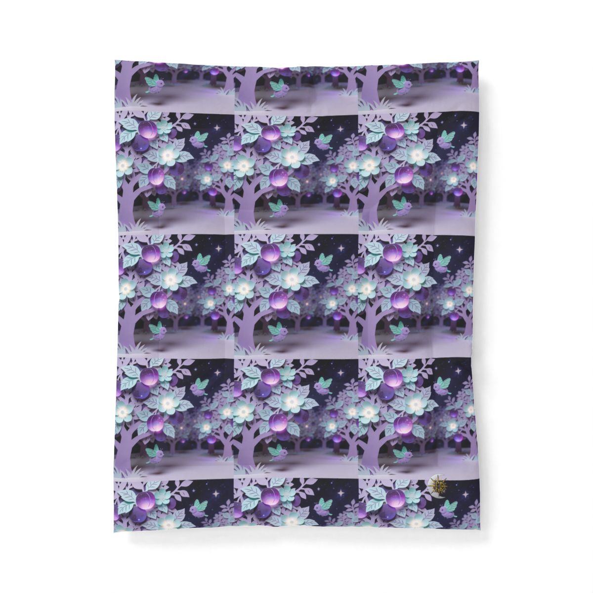 HD Violet Orchard Sprites Cotton-Shell Comforter — additional view