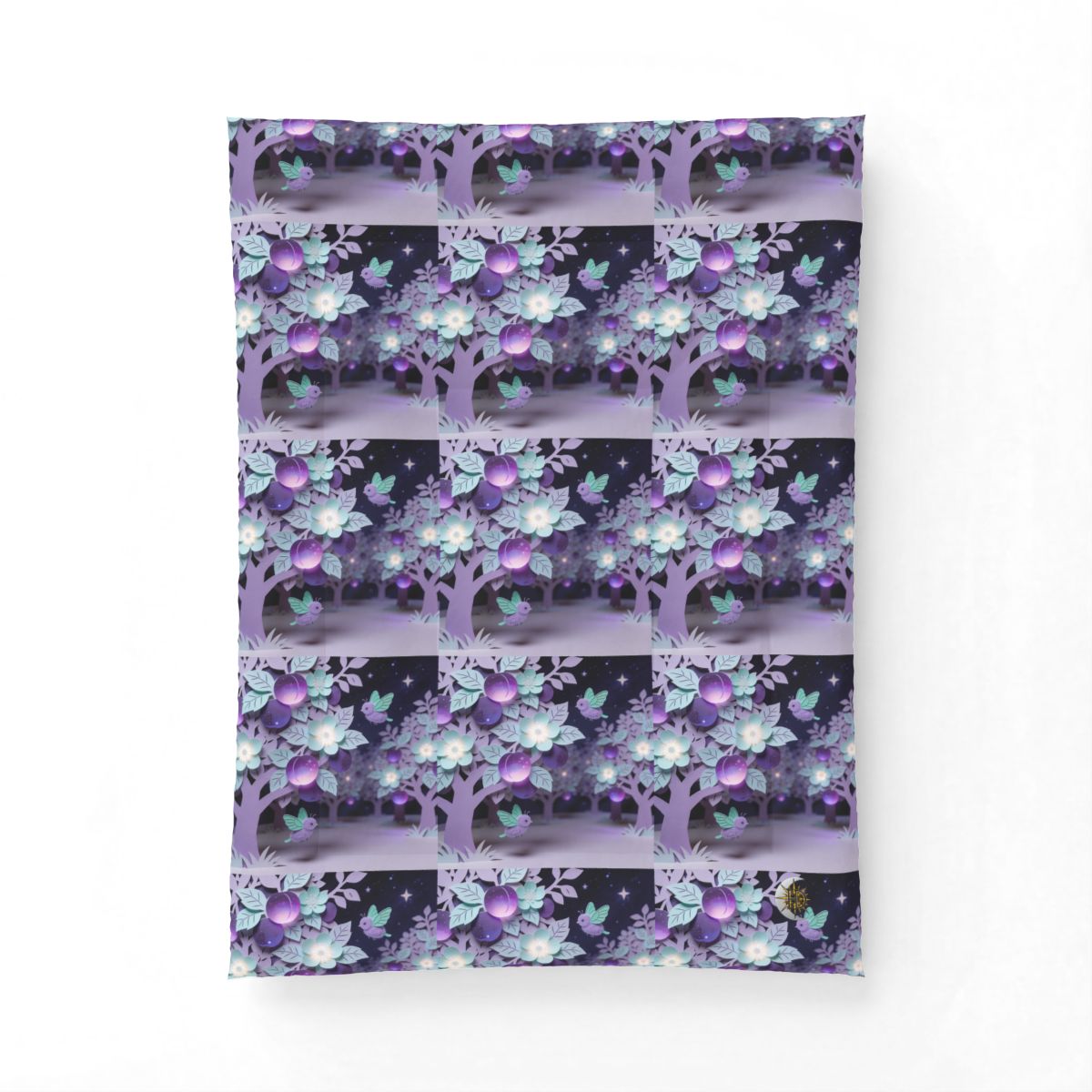 HD Violet Orchard Sprites Cotton-Shell Comforter — additional view