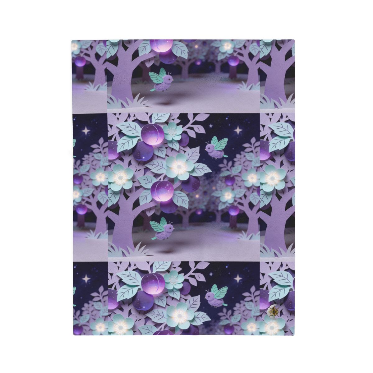 HD Violet Orchard Sprites Velveteen Plush Blanket