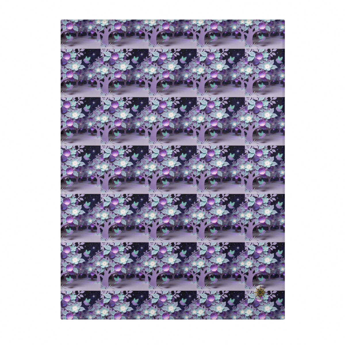 HD Violet Orchard Sprites Polyester Chenille Area Rug — additional view