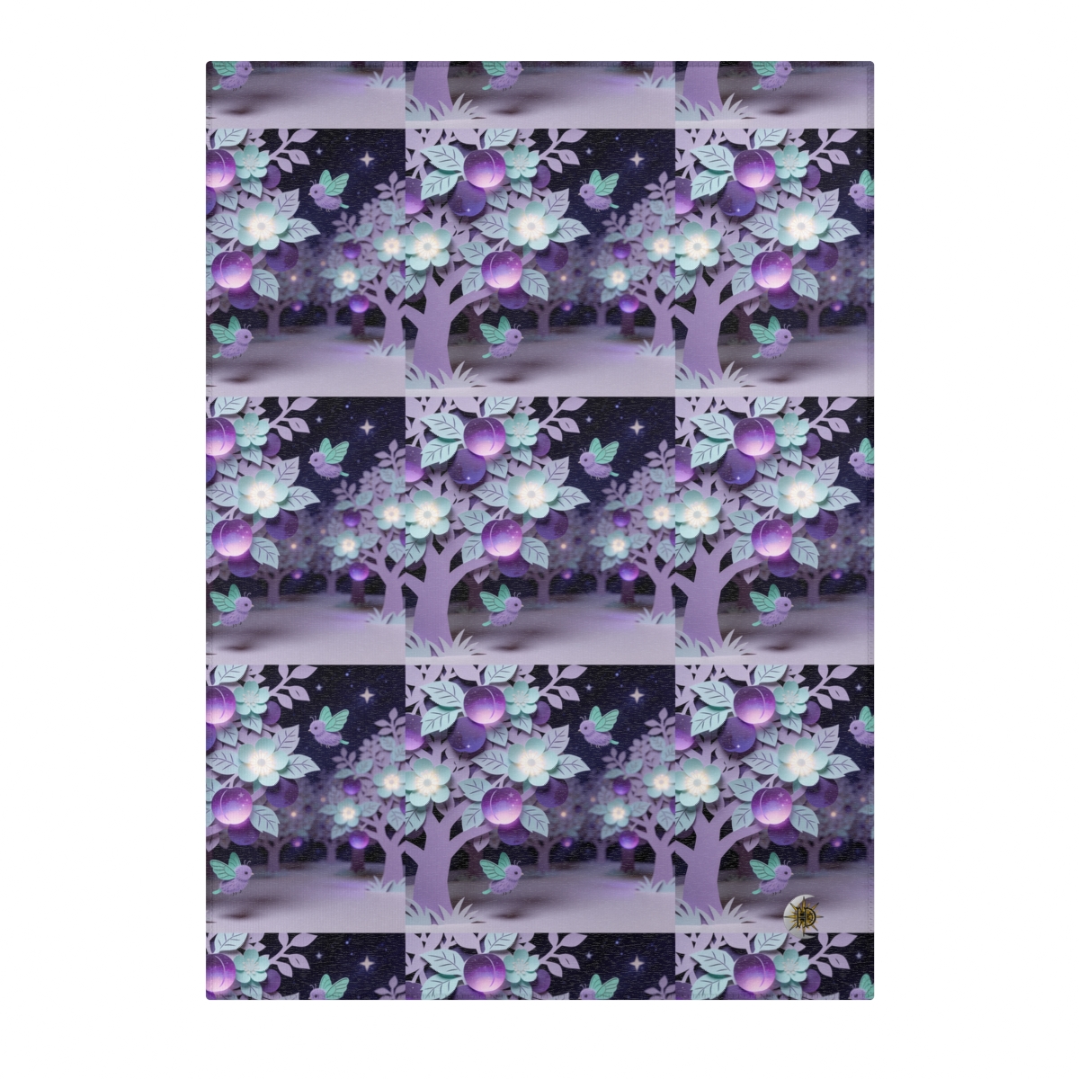 HD Violet Orchard Sprites Polyester Chenille Area Rug — additional view