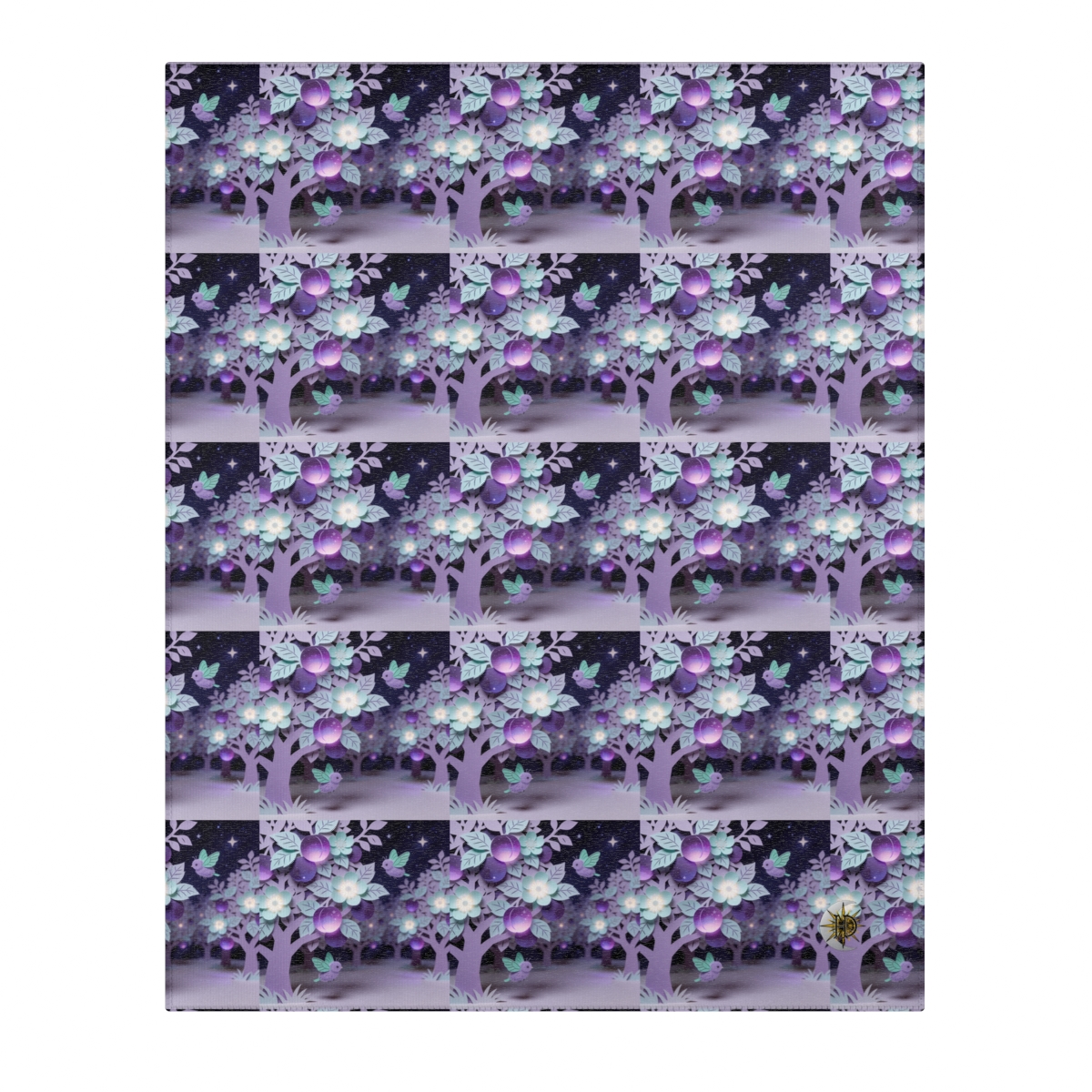 HD Violet Orchard Sprites Polyester Chenille Area Rug — additional view