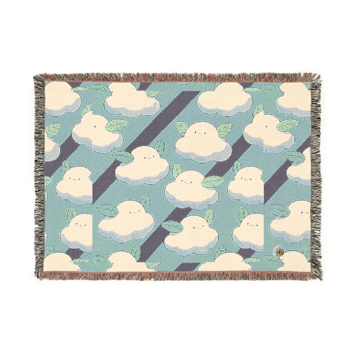 HD Azure Leafclouds 100% Cotton Woven Blanket