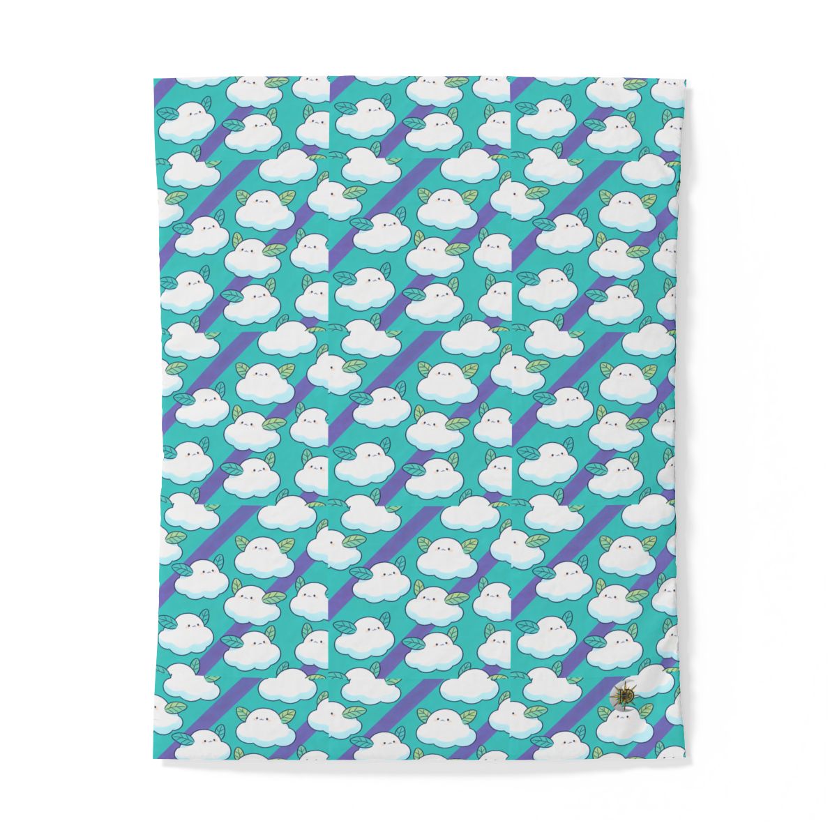 HD Azure Leafclouds 100% Cotton Duvet Cover — additional view