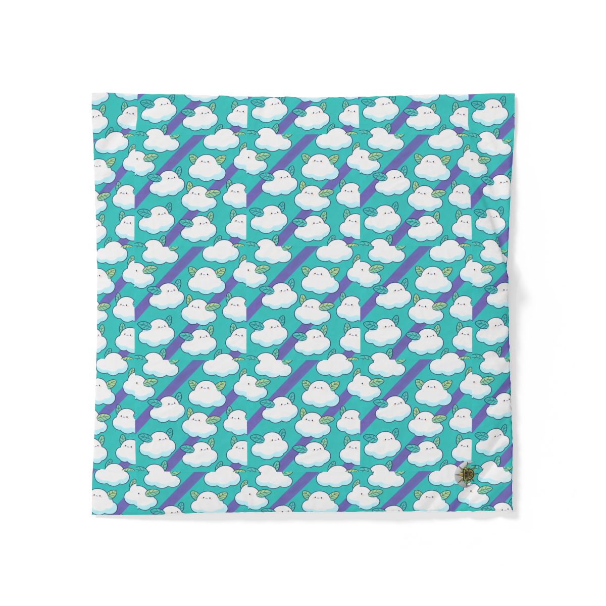 HD Azure Leafclouds 100% Cotton Duvet Cover — additional view