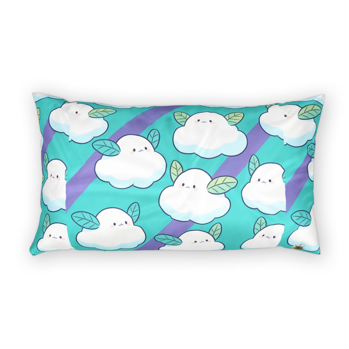 HD Azure Leafclouds 100% Cotton Pillow Sham — additional view