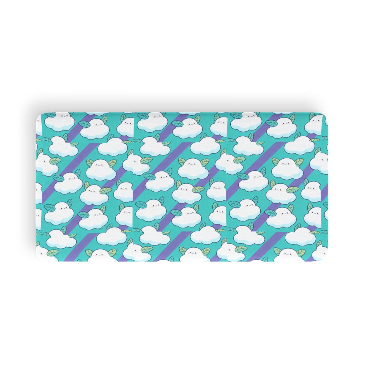 HD Azure Leafclouds Twin Jersey Fitted Sheet