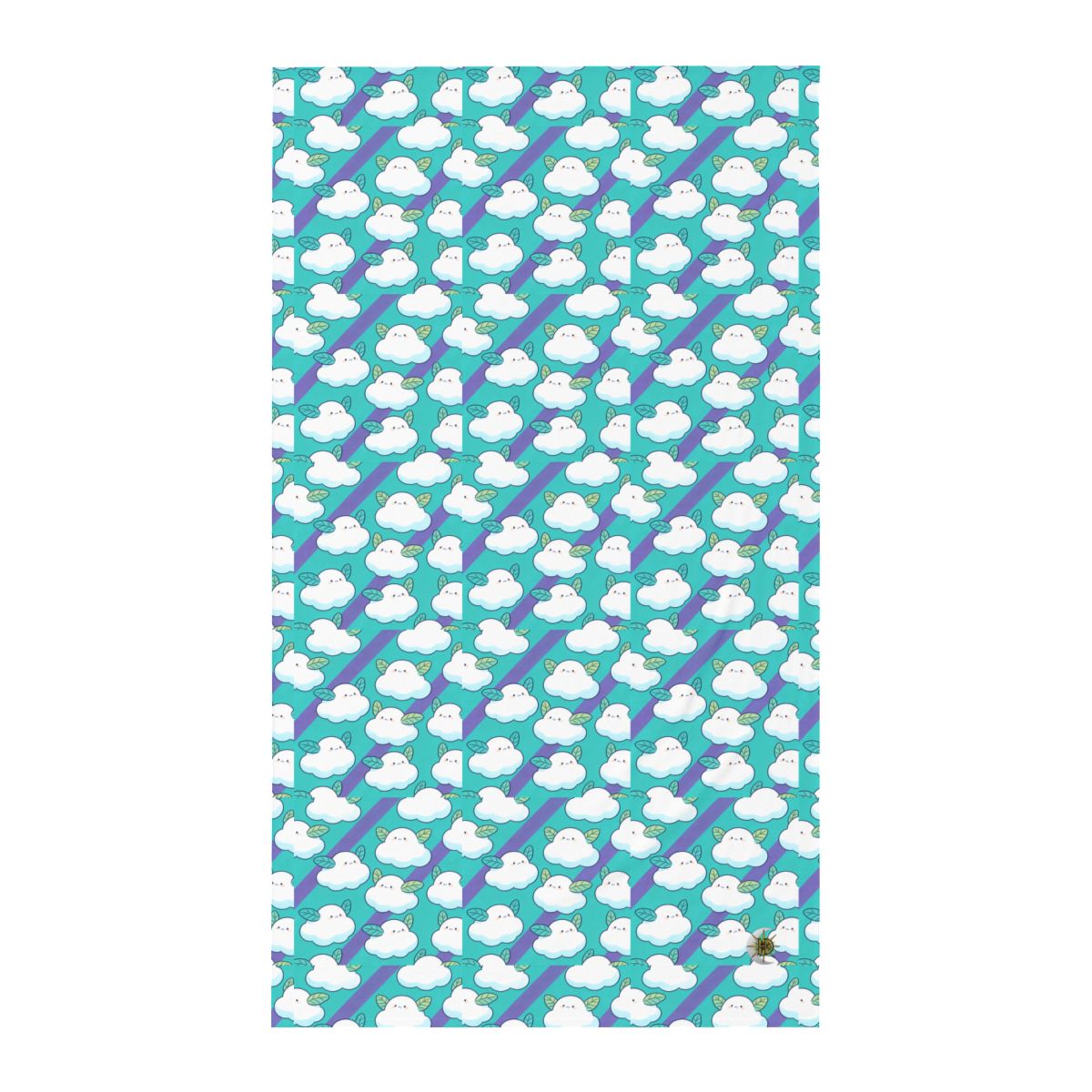 HD Azure Leafclouds Twin Jersey Flat Sheet