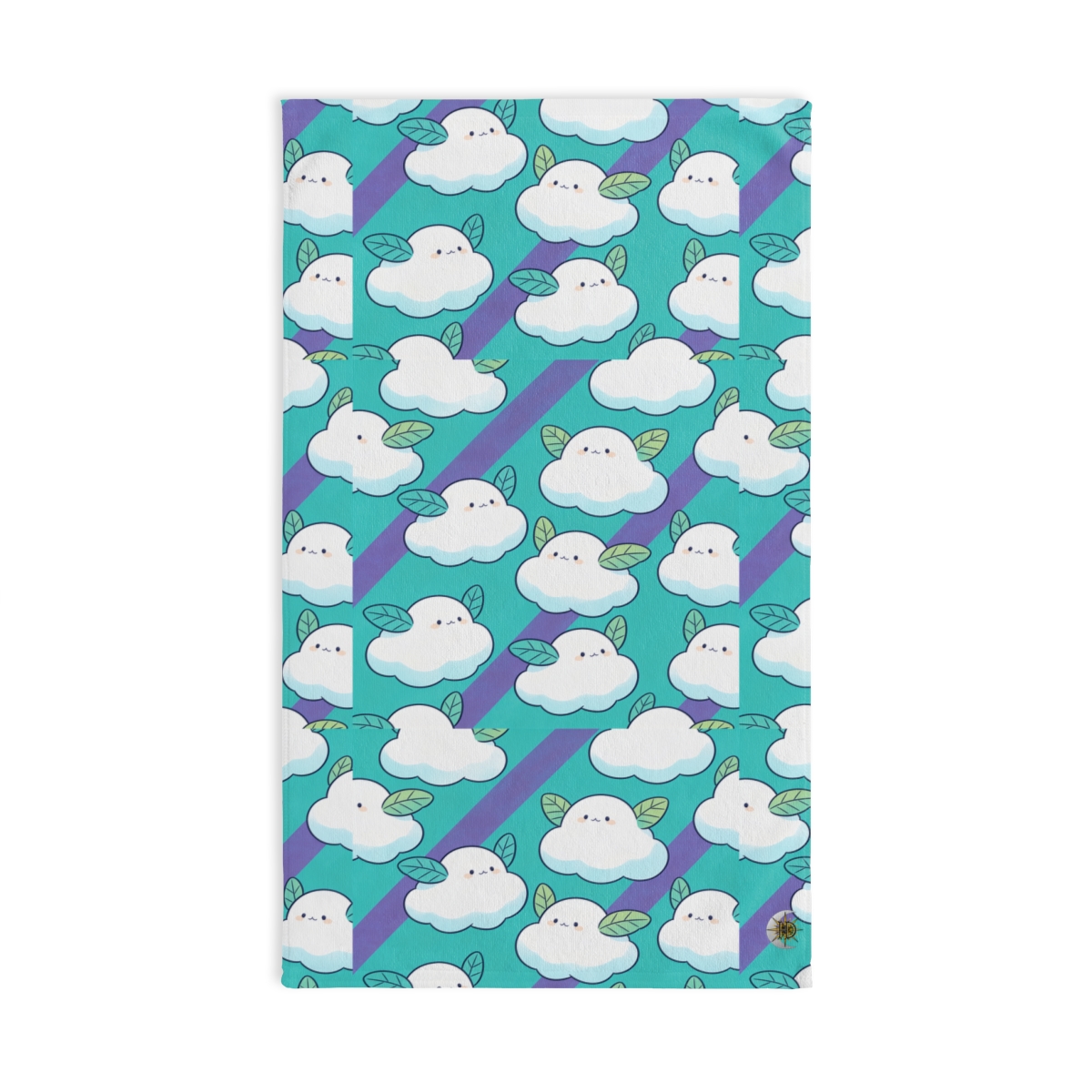 HD Azure Leafclouds Printed Hand Towel