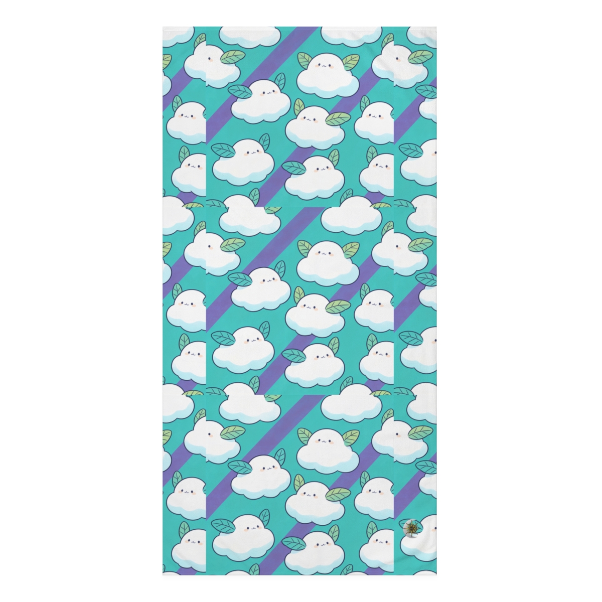 HD Azure Leafclouds Mink-Cotton Bath Towel