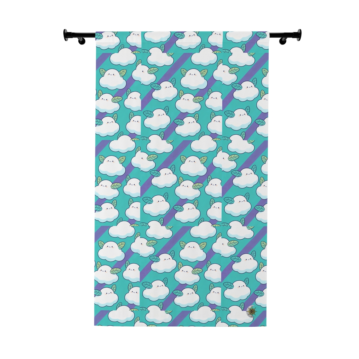 HD Azure Leafclouds Blackout Window Curtain Panel