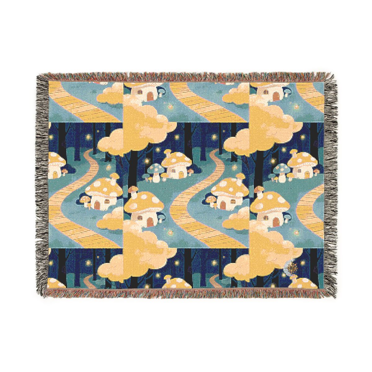 HD Golden Glow Village 100% Cotton Woven Blanket — additional view