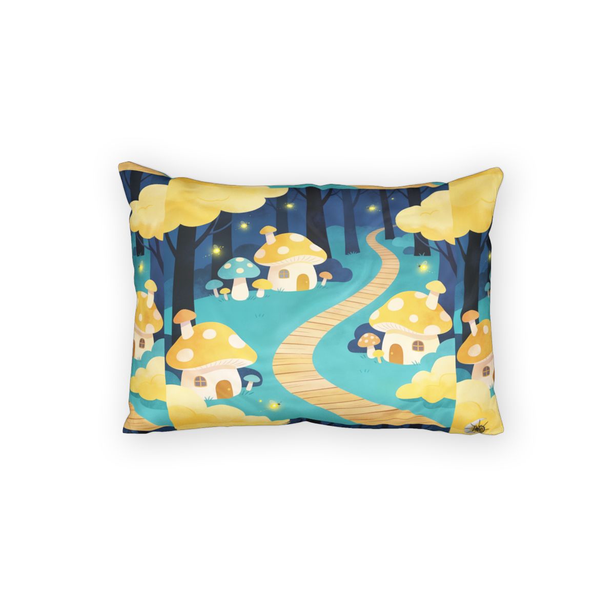 HD Golden Glow Village 100% Cotton Pillow Sham