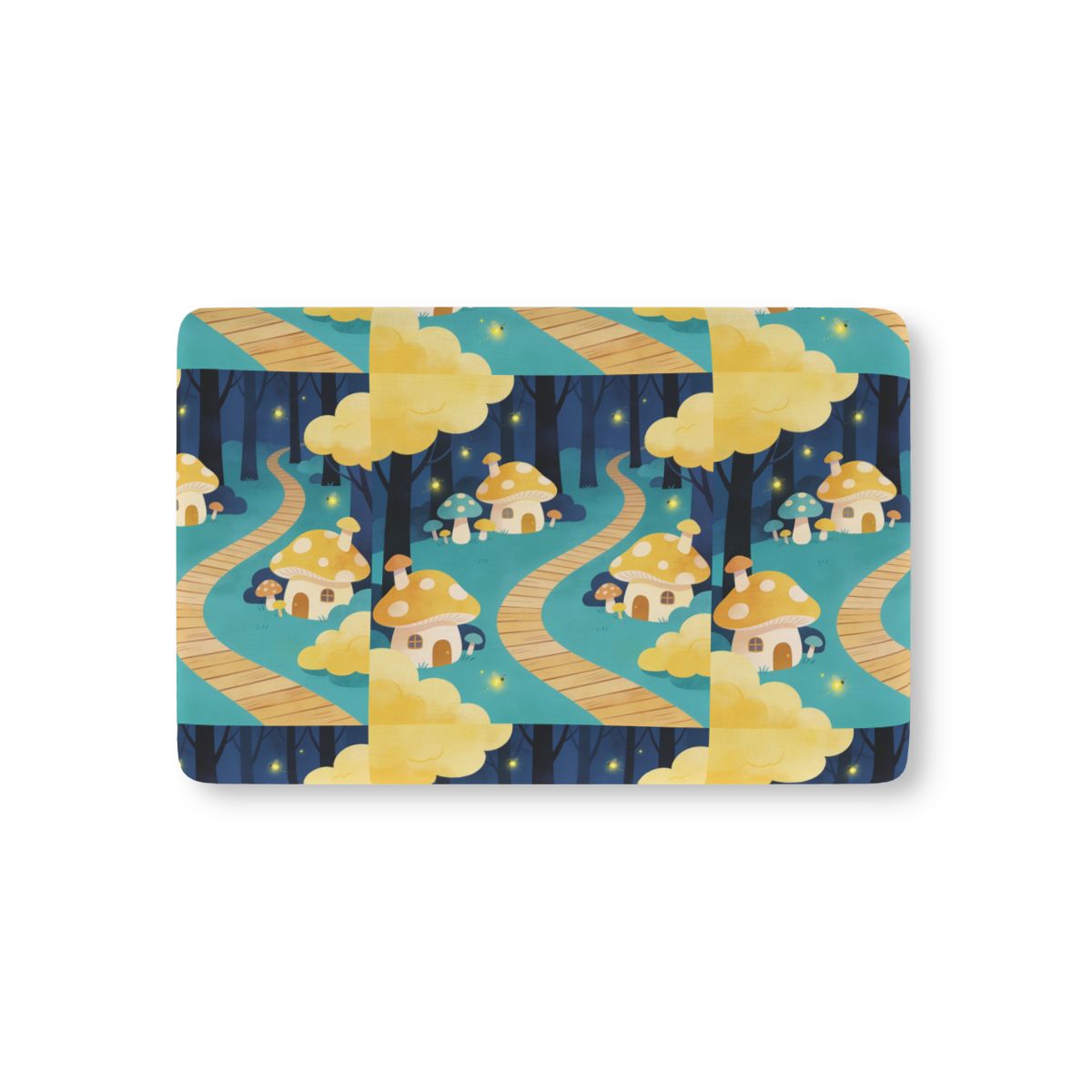 HD Golden Glow Village Fitted Crib Sheet