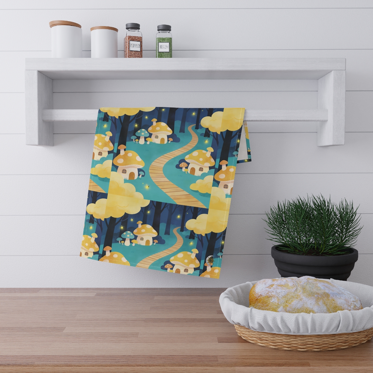 HD Golden Glow Village 100% Cotton Twill Tea Towel