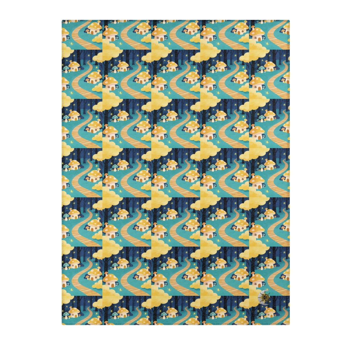 HD Golden Glow Village Polyester Chenille Area Rug — additional view