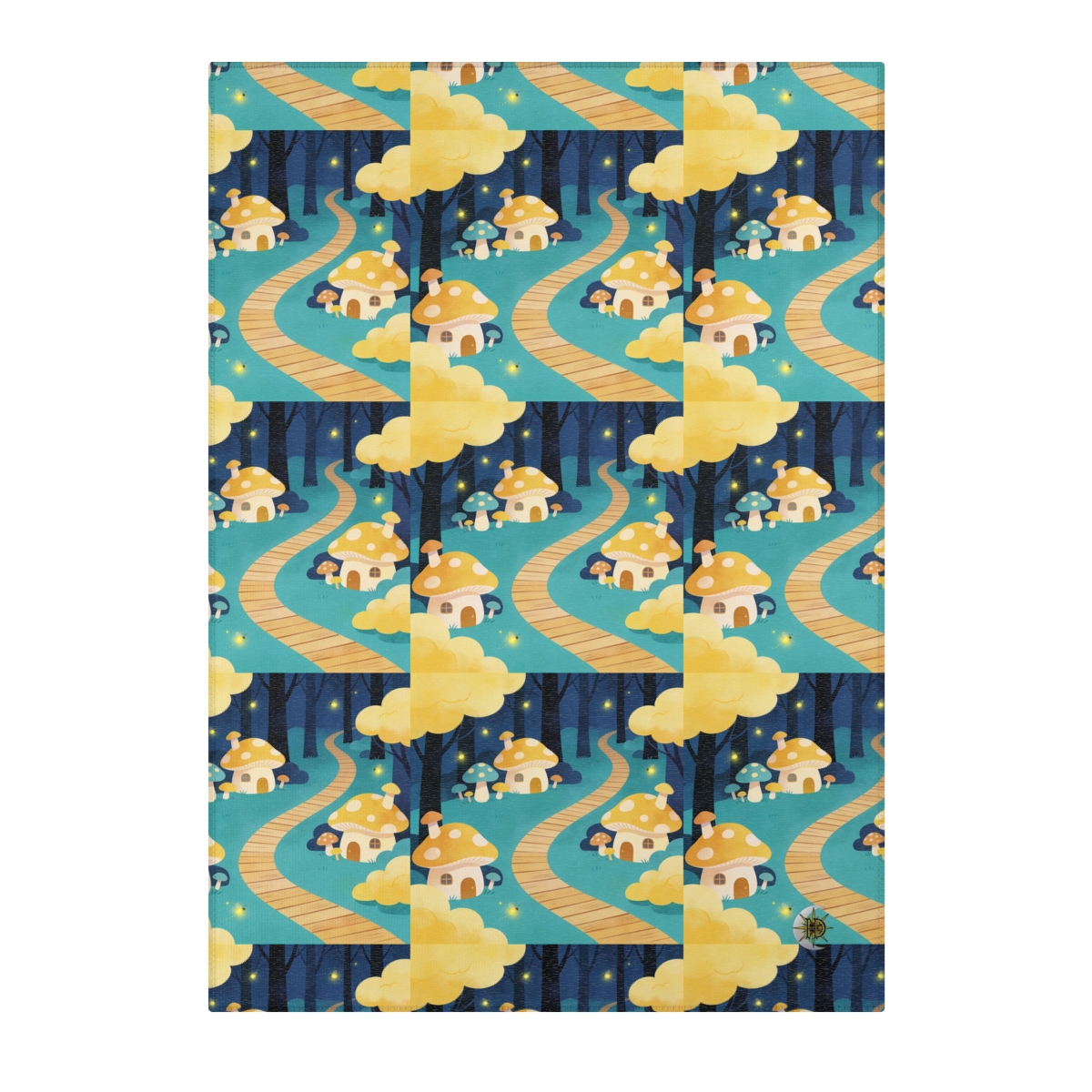 HD Golden Glow Village Polyester Chenille Area Rug — additional view
