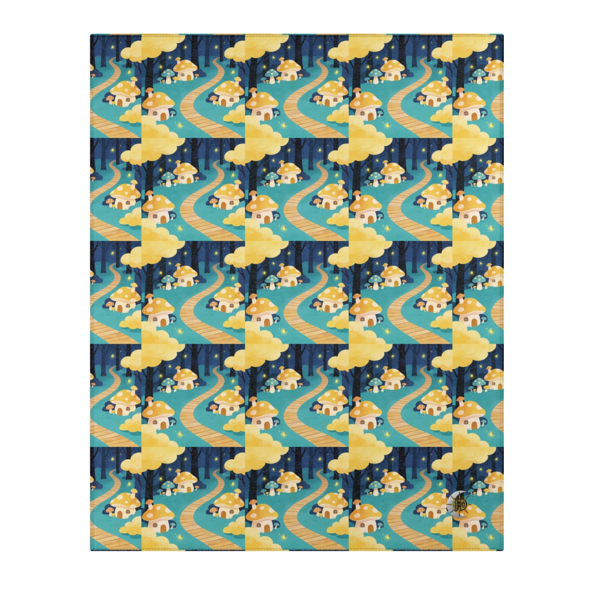 HD Golden Glow Village Polyester Chenille Area Rug — additional view