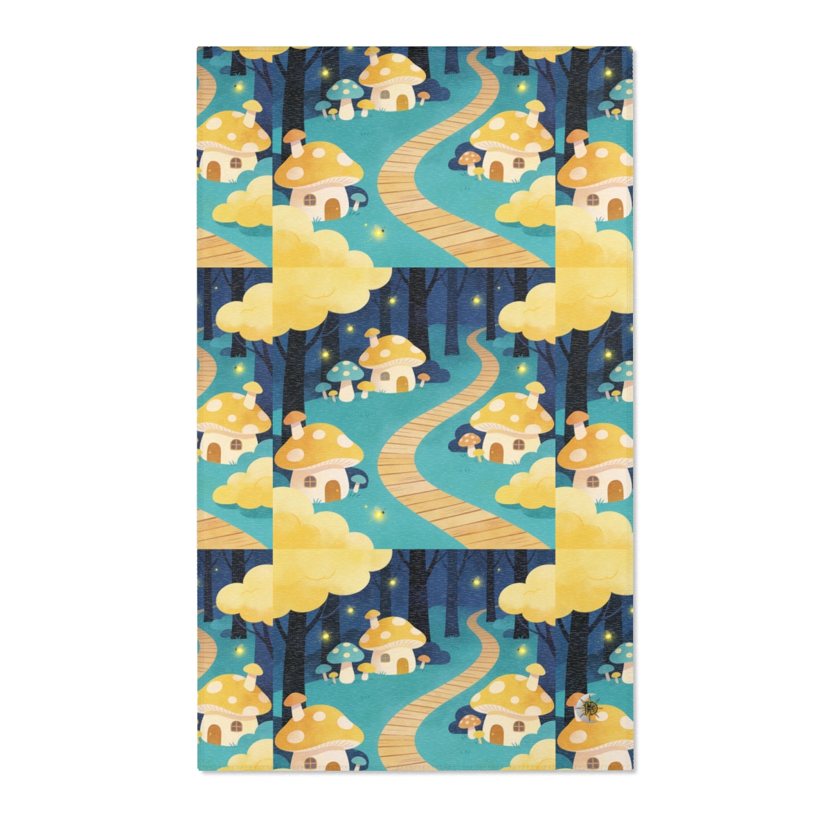 HD Golden Glow Village Polyester Chenille Area Rug — additional view