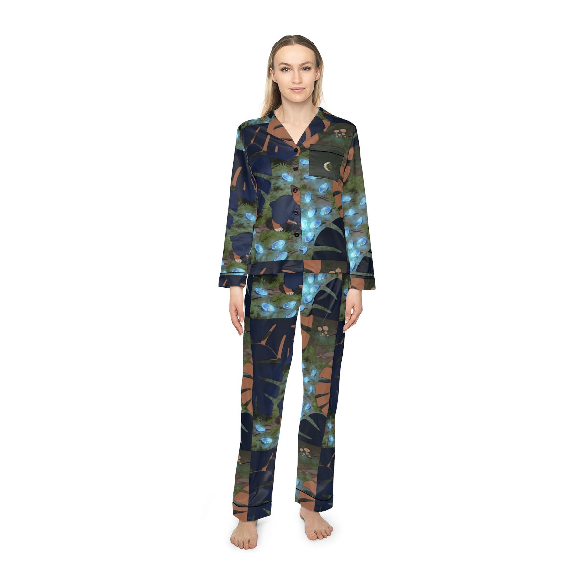 HD Bluegem Explorer Women’s Satin Pajama Set — additional view