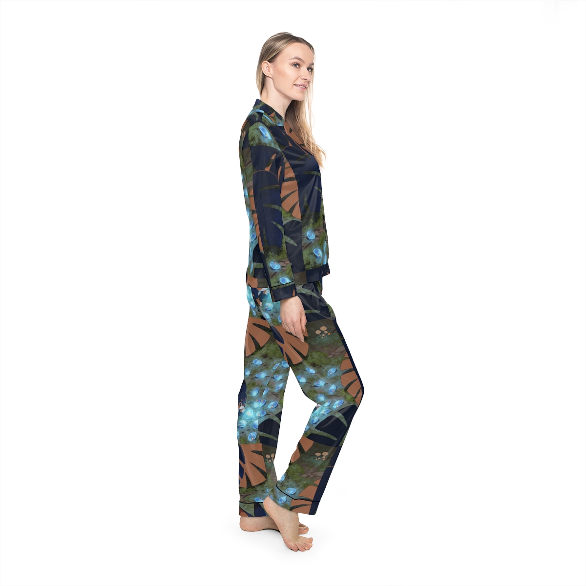 HD Bluegem Explorer Women’s Satin Pajama Set — additional view
