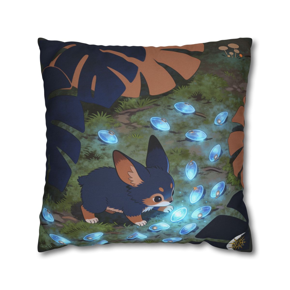 HD Bluegem Explorer Square Polyester Pillow Cover — additional view