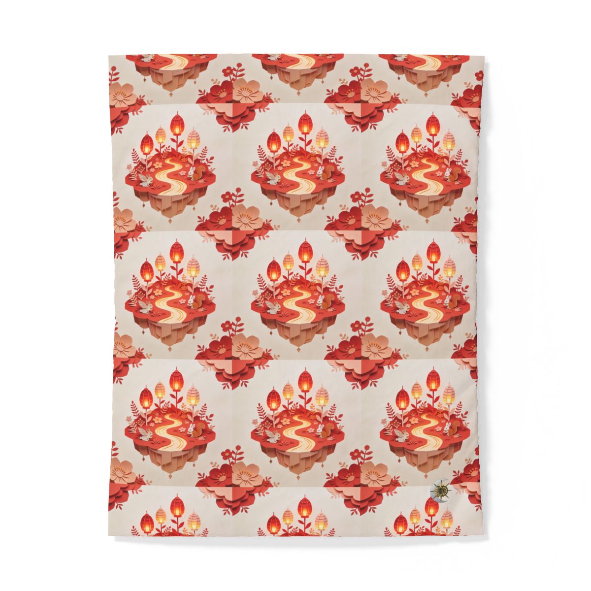 HD Amber Lantern Garden 100% Cotton Duvet Cover