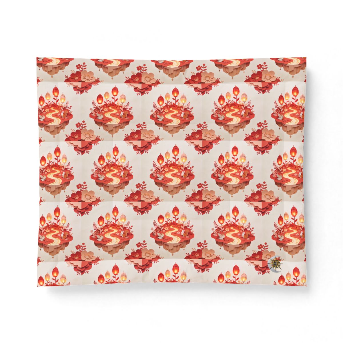 HD Amber Lantern Garden Cotton-Shell Comforter
