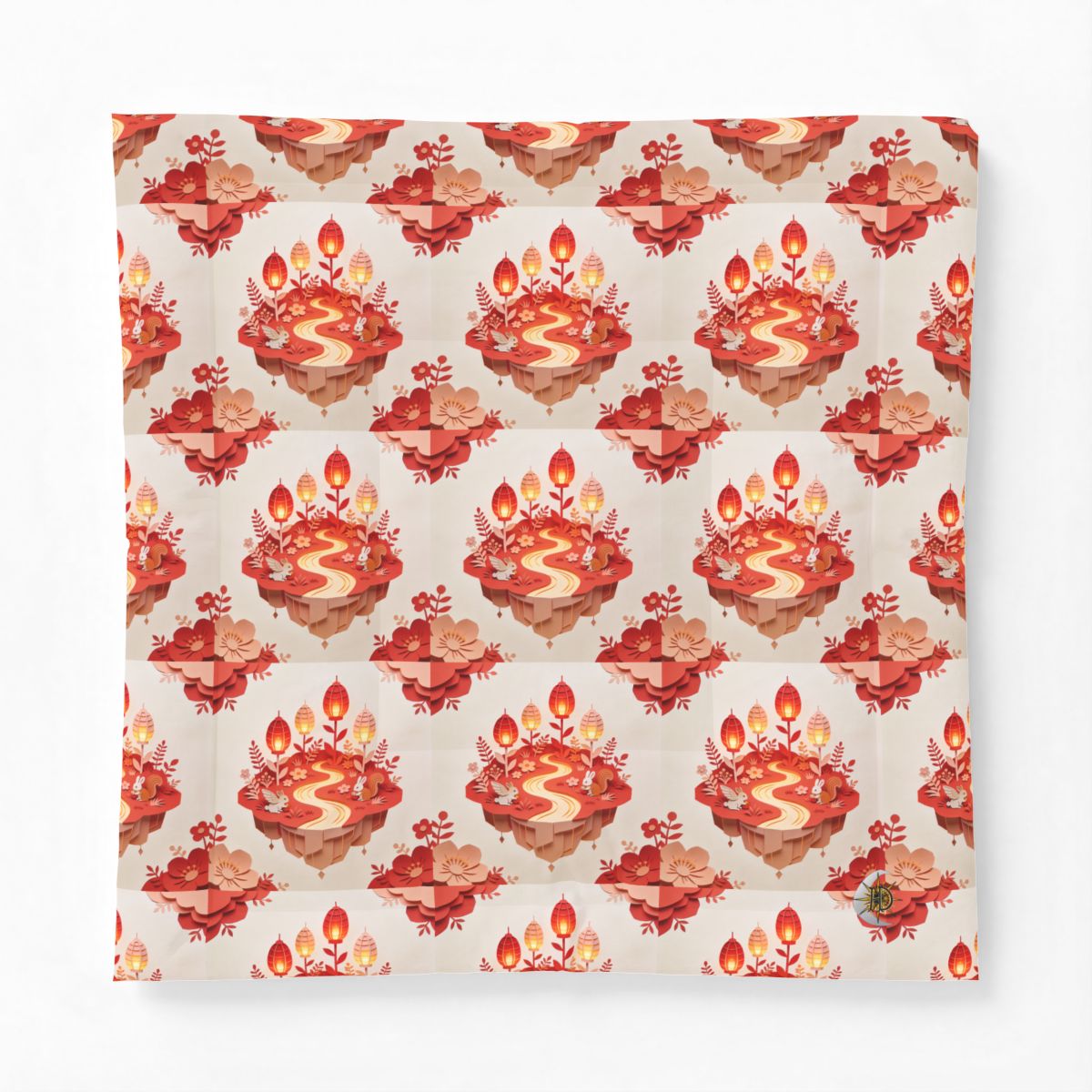 HD Amber Lantern Garden Cotton-Shell Comforter — additional view