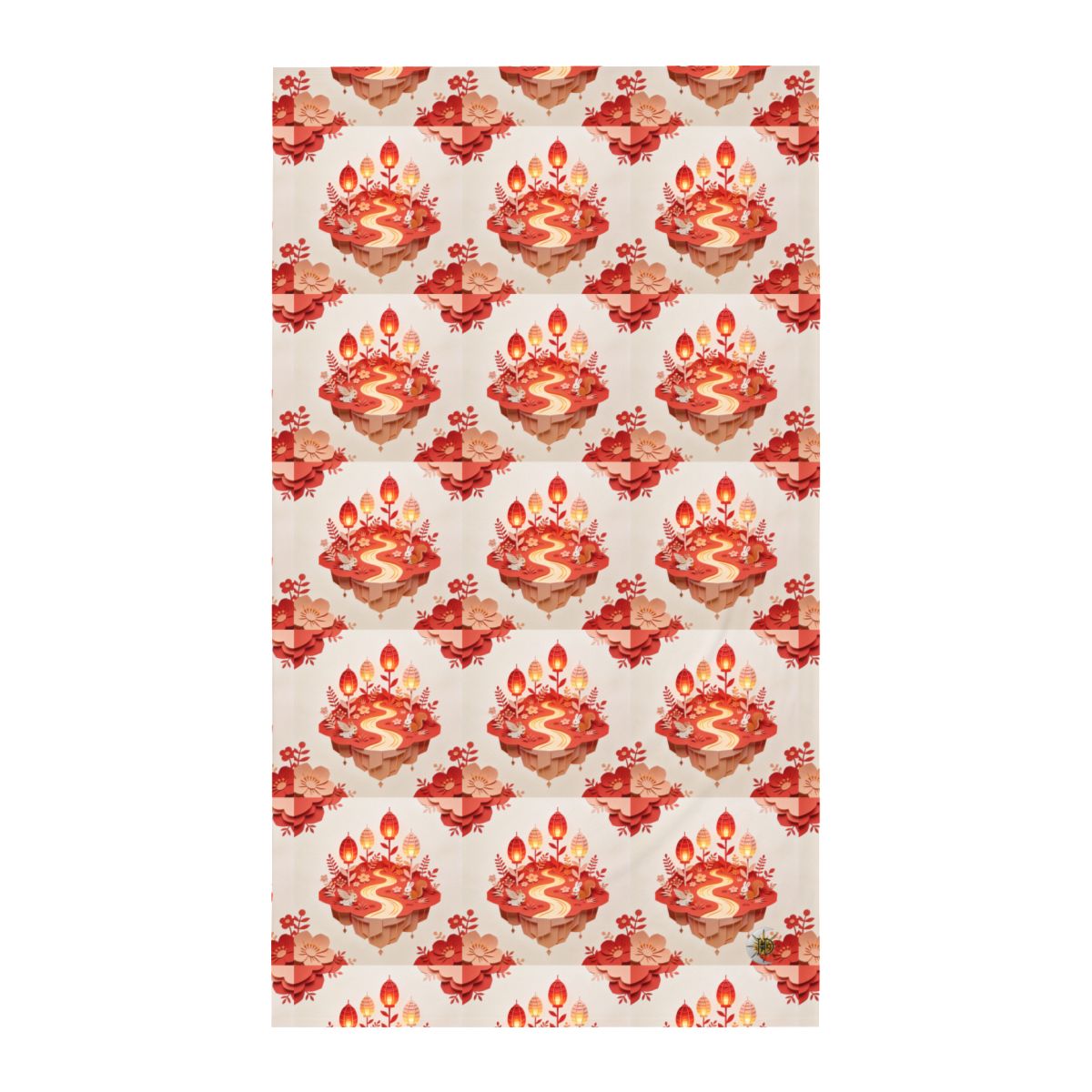 HD Amber Lantern Garden Twin Jersey Flat Sheet