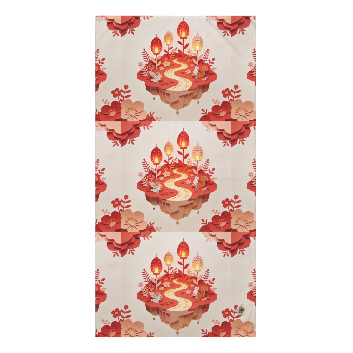 HD Amber Lantern Garden Mink-Cotton Bath Towel