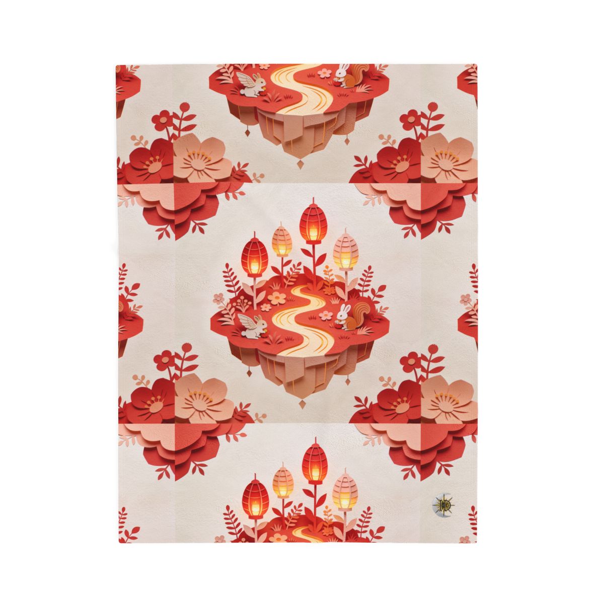 HD Amber Lantern Garden Velveteen Plush Blanket