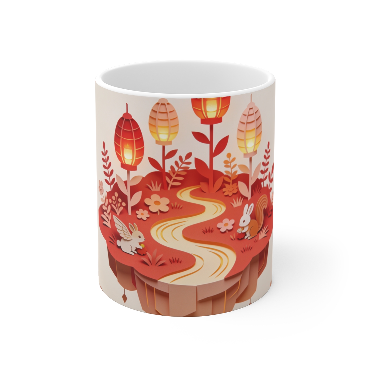 HD Amber Lantern Garden Ceramic Mug 11oz