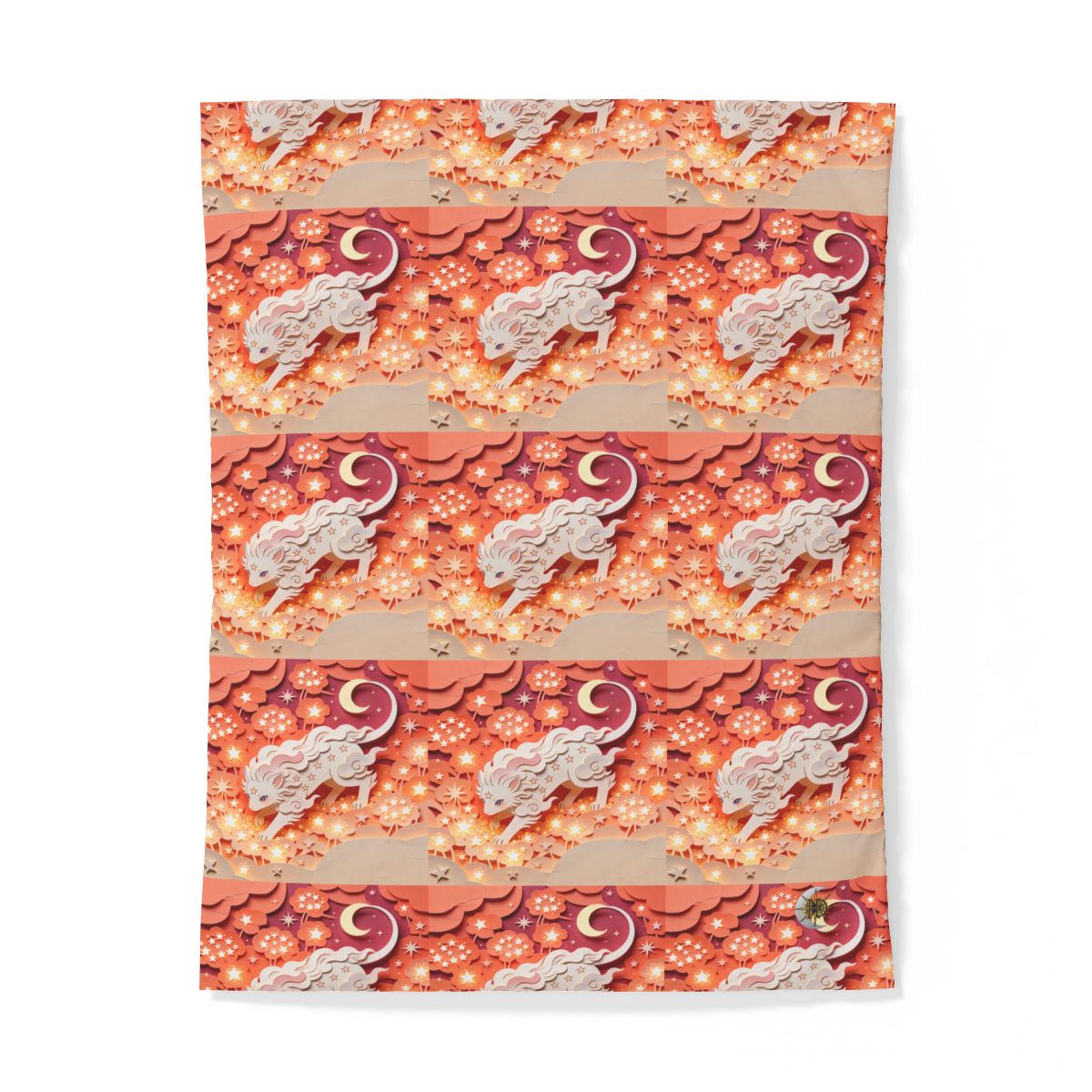 HD Crescent Starpaws 100% Cotton Duvet Cover — additional view