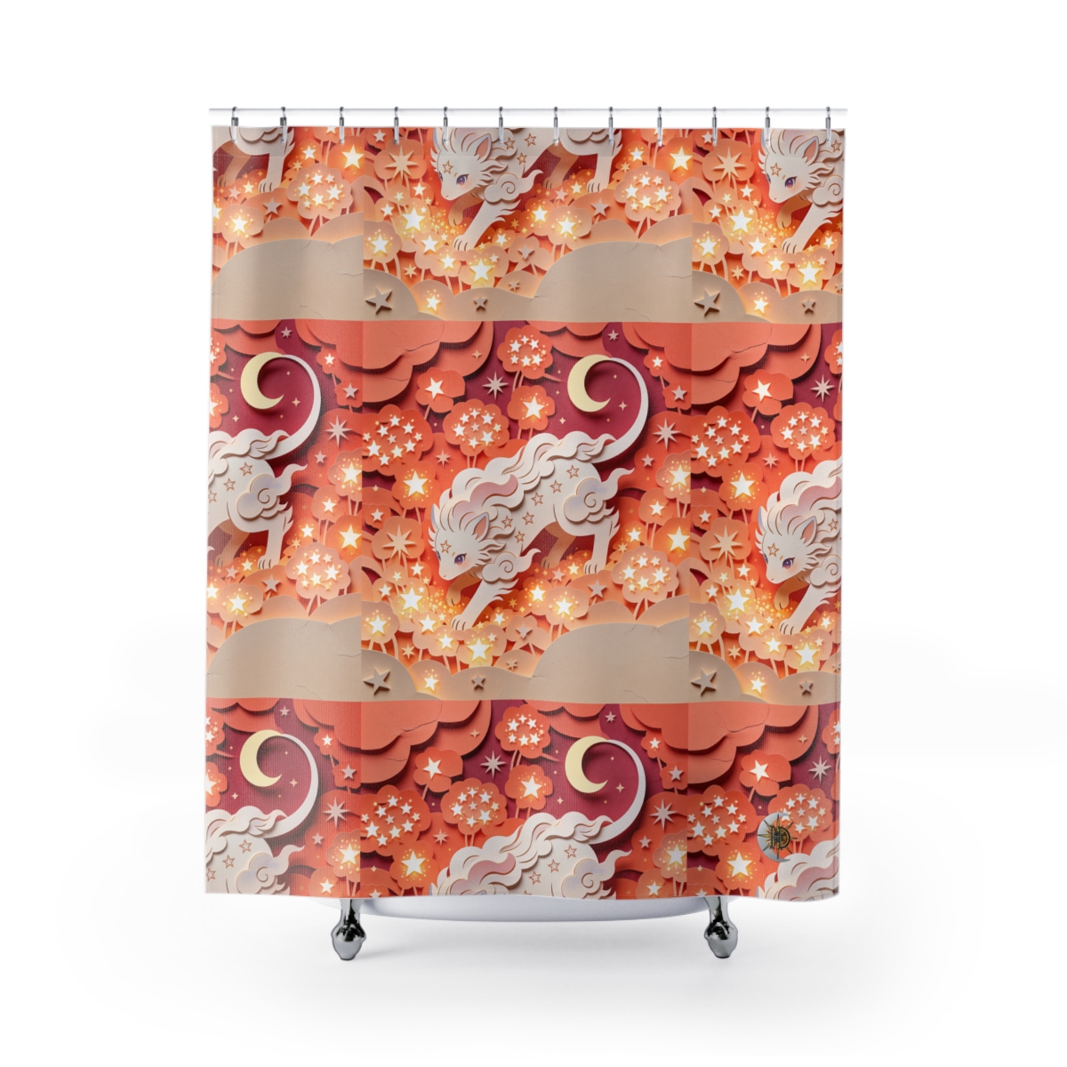 HD Crescent Starpaws Shower Curtain